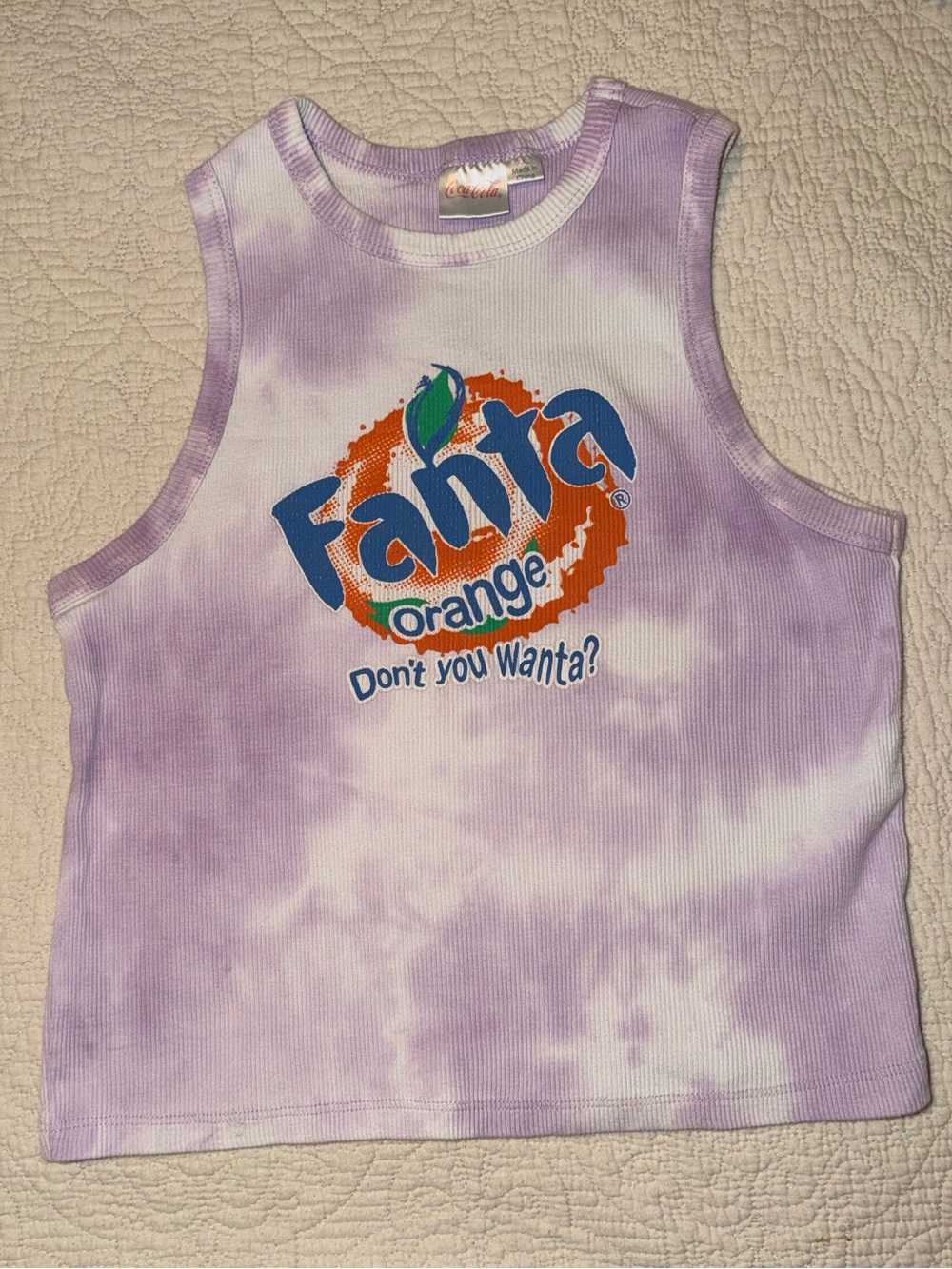 Coca Cola Fanta Orange Purple Tie-Dye Kids Tank